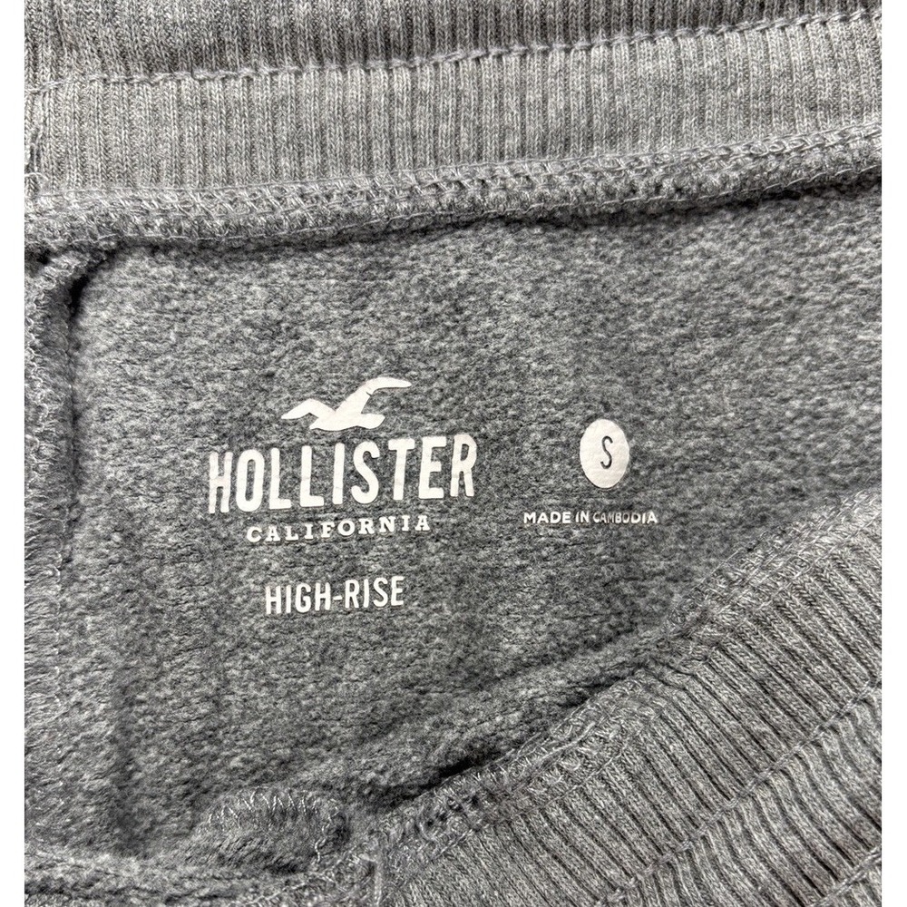Hollister High Rise Jogger Sweatpants Gray Drawstring Pockets Lounge S Gym - Picture 3 of 12